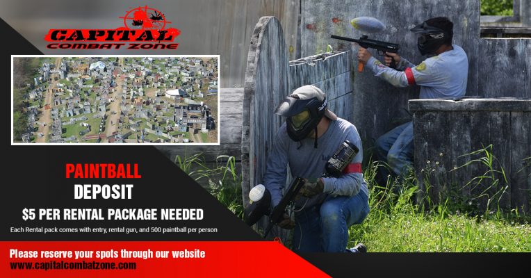 Paintball Rental Reservation Deposit Capital Combat Zone   Paintball Party Reservation 1 764x400 